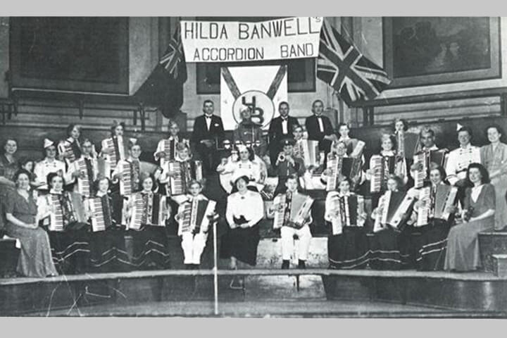 Photo of Hilda Banwell's Accordion Band.